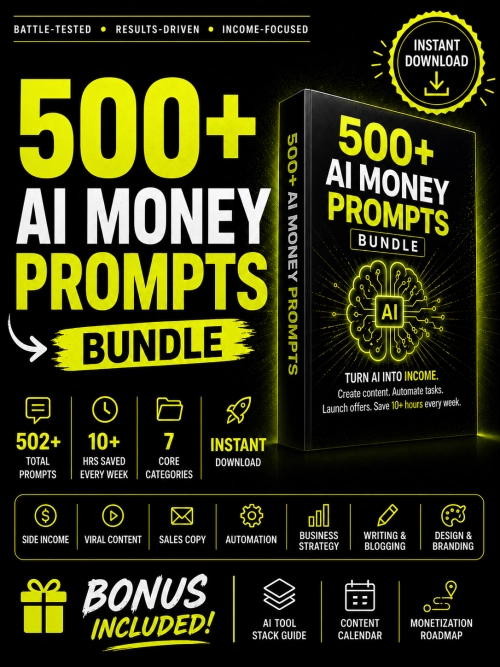 The 500+ AI Money Prompts Bundle 