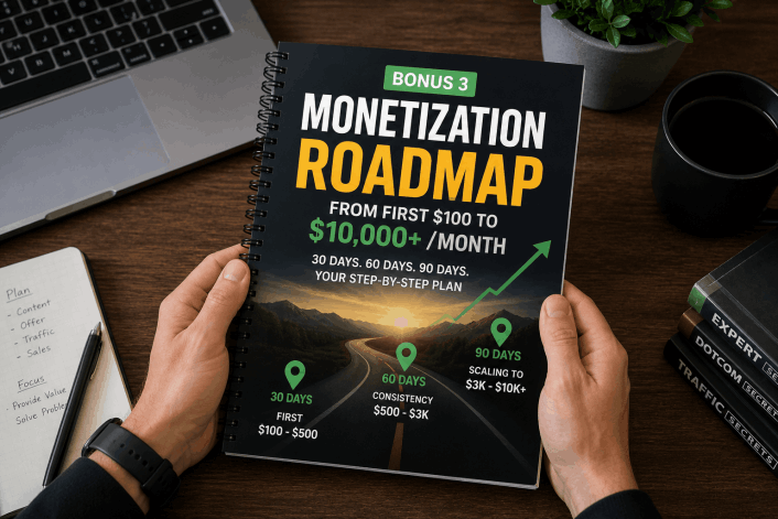 Free Bonus #3: Monetization Roadmap (From first $/$/$ to scalable income)